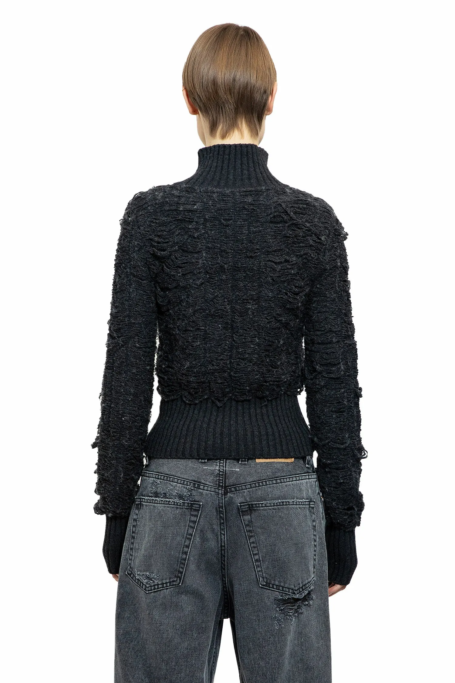 MM6 MAISON MARGIELA WOMAN GREY KNITWEAR