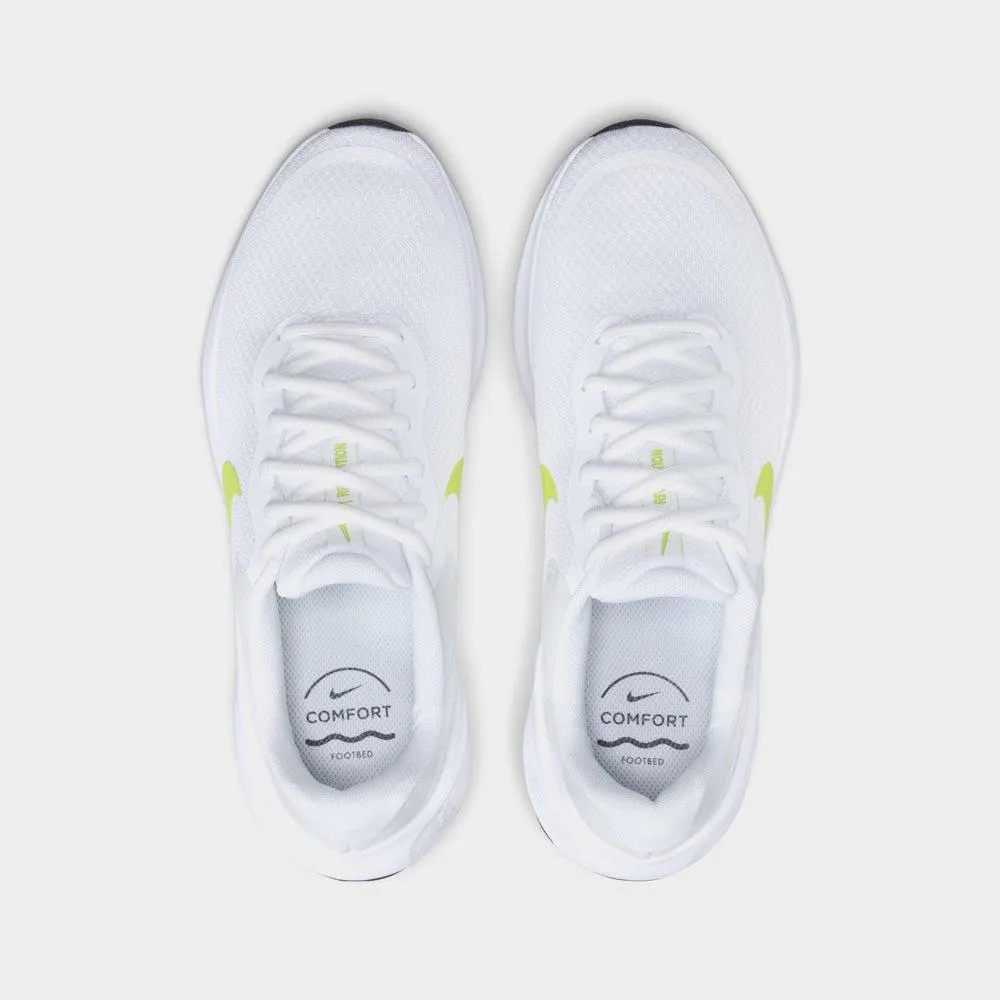 Nike Women's Revolution 7 Sneaker White/green _ 181959 _ White