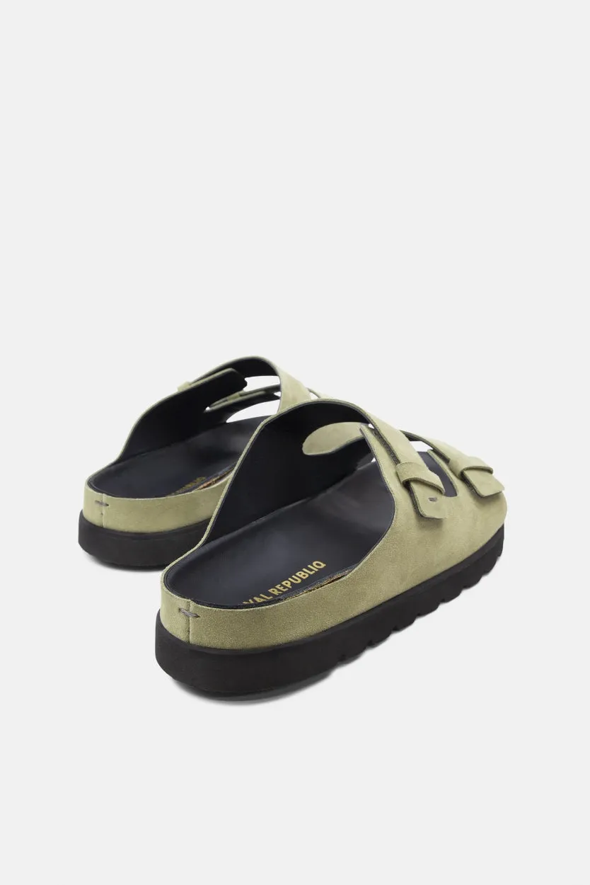 Pause Suede Comfort Sandal - Men | Green