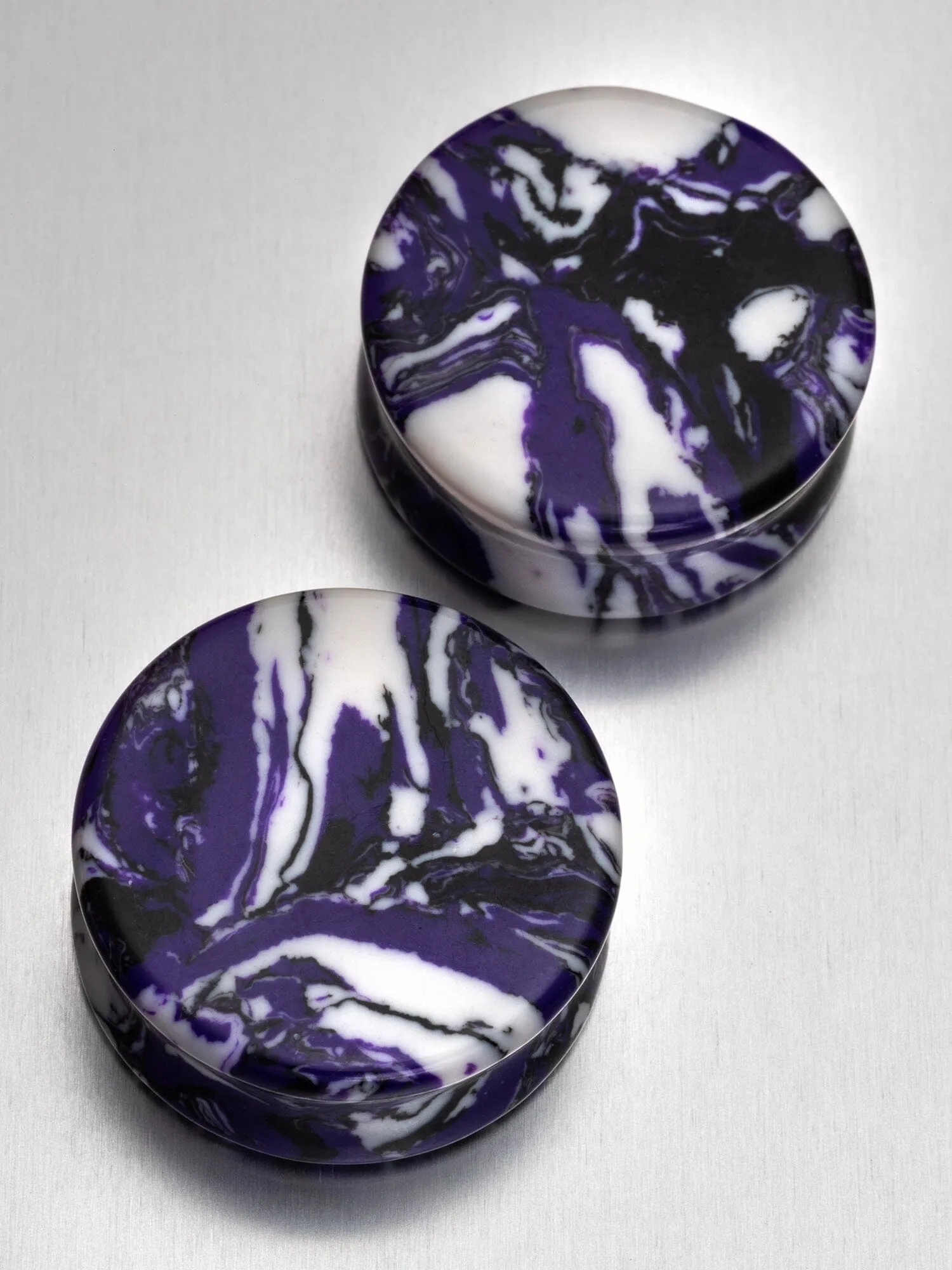 Purple People Eater Zoobaz Malachite Stone Plugs