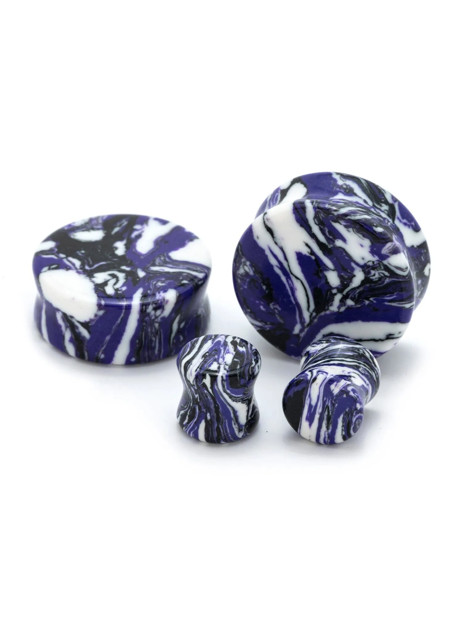 Purple People Eater Zoobaz Malachite Stone Plugs