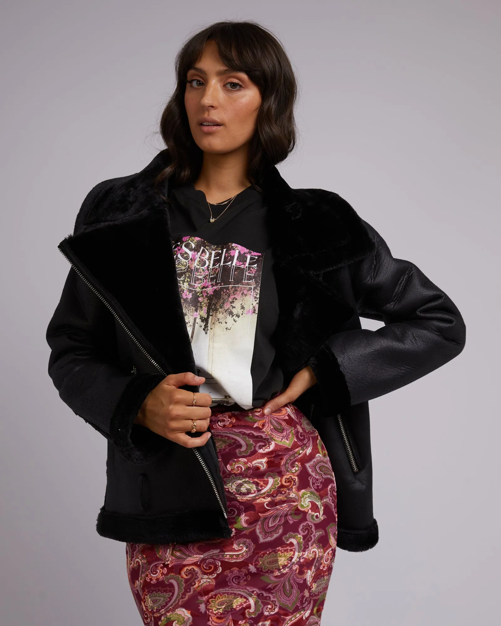Rory Aviator Jacket Black