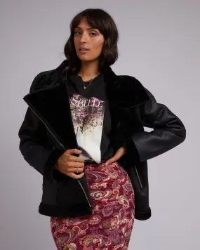 Rory Aviator Jacket Black