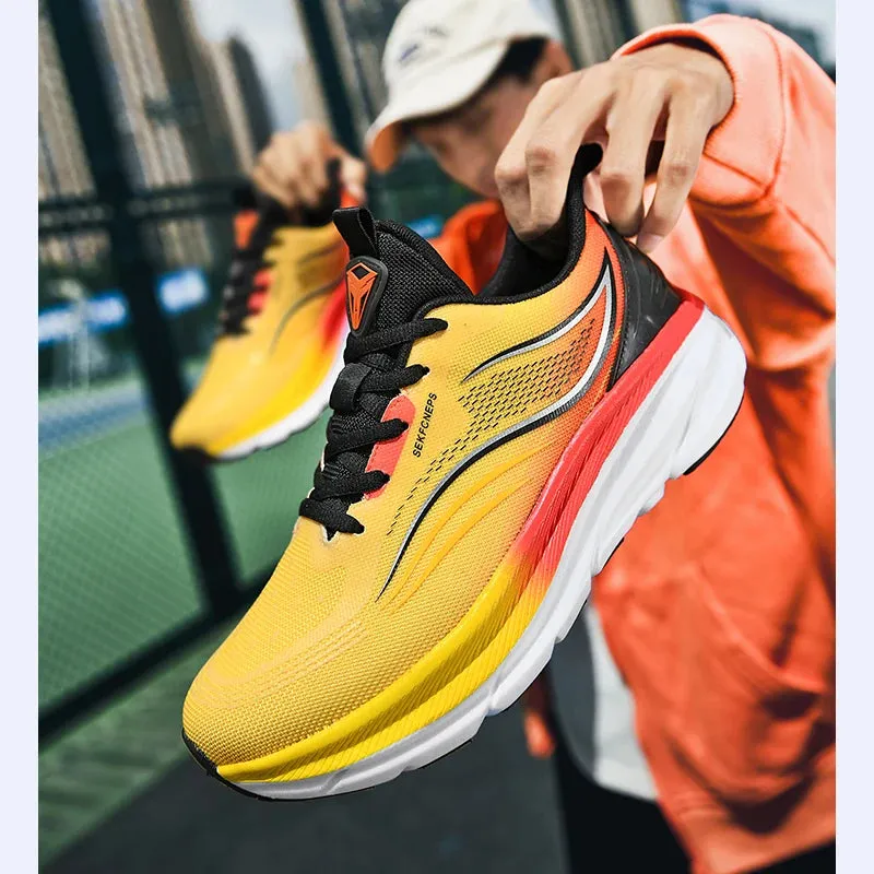 Running Sneaker Men's Women Shoes Casual Knitting Mesh Breathable Height Increased Flat Platform Sport
