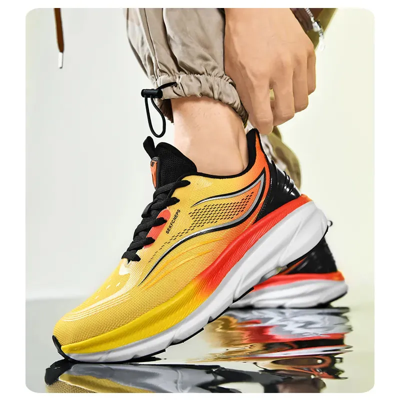 Running Sneaker Men's Women Shoes Casual Knitting Mesh Breathable Height Increased Flat Platform Sport