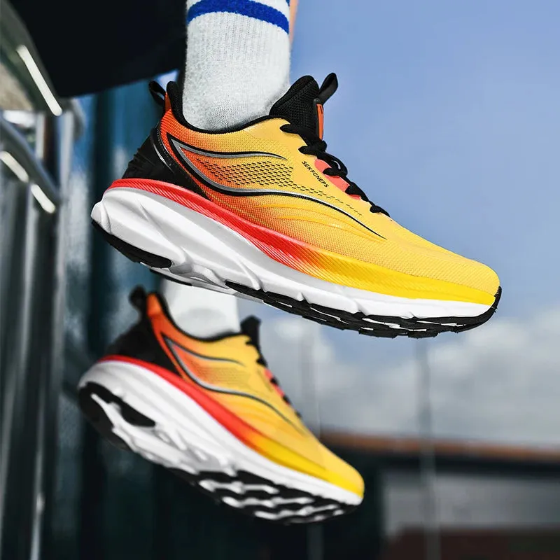 Running Sneaker Men's Women Shoes Casual Knitting Mesh Breathable Height Increased Flat Platform Sport