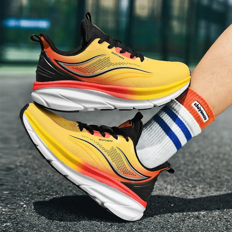 Running Sneaker Men's Women Shoes Casual Knitting Mesh Breathable Height Increased Flat Platform Sport