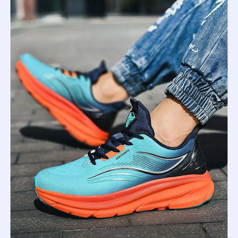 Running Sneaker Men's Women Shoes Casual Knitting Mesh Breathable Height Increased Flat Platform Sport