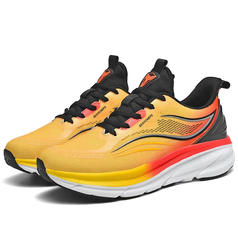 Running Sneaker Men's Women Shoes Casual Knitting Mesh Breathable Height Increased Flat Platform Sport