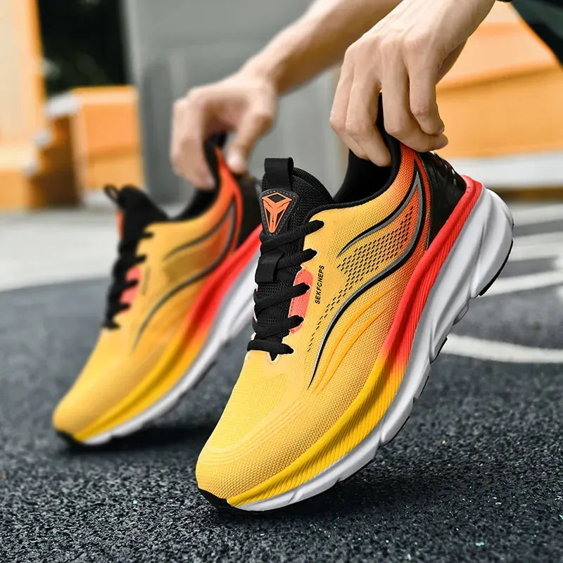 Running Sneaker Men's Women Shoes Casual Knitting Mesh Breathable Height Increased Flat Platform Sport