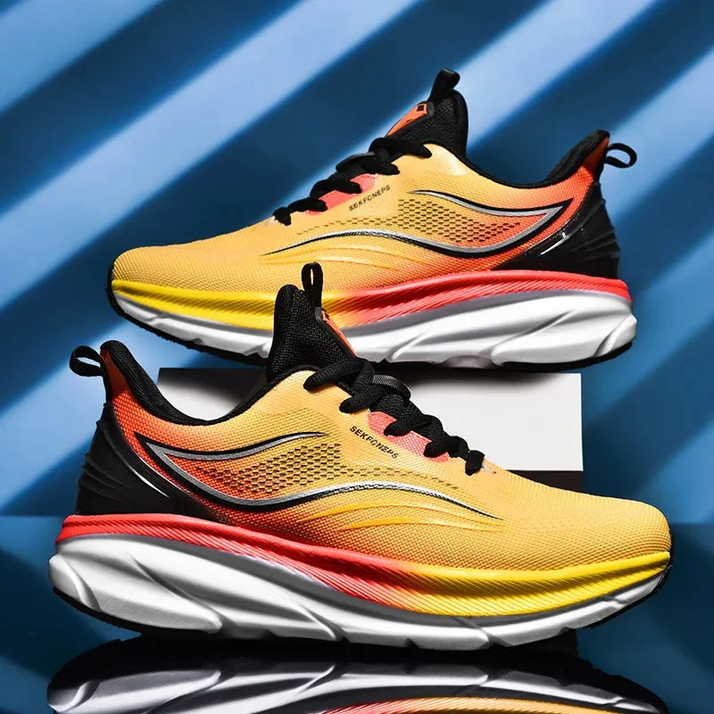 Running Sneaker Men's Women Shoes Casual Knitting Mesh Breathable Height Increased Flat Platform Sport