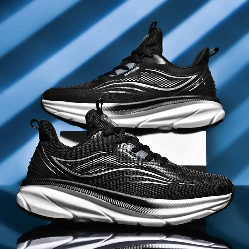 Running Sneaker Men's Women Shoes Casual Knitting Mesh Breathable Height Increased Flat Platform Sport