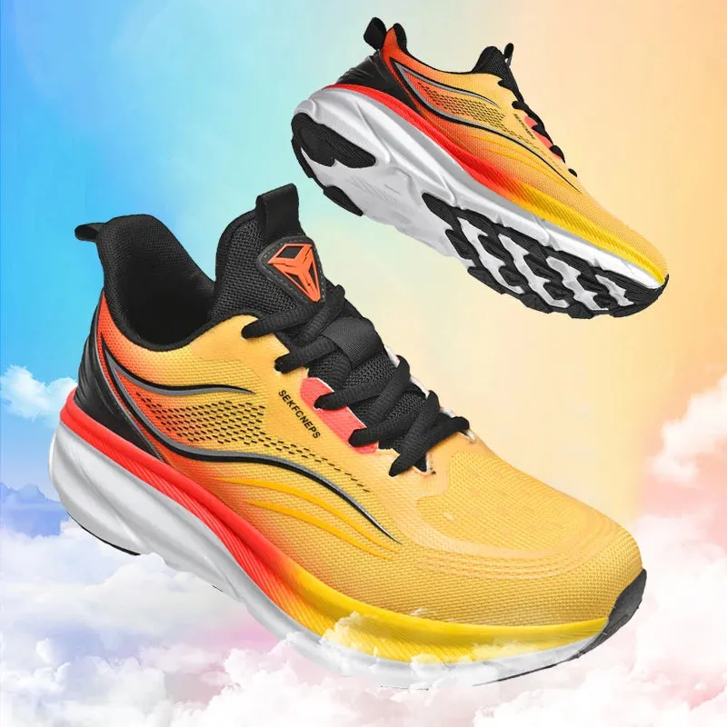Running Sneaker Men's Women Shoes Casual Knitting Mesh Breathable Height Increased Flat Platform Sport