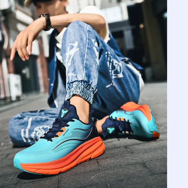 Running Sneaker Men's Women Shoes Casual Knitting Mesh Breathable Height Increased Flat Platform Sport