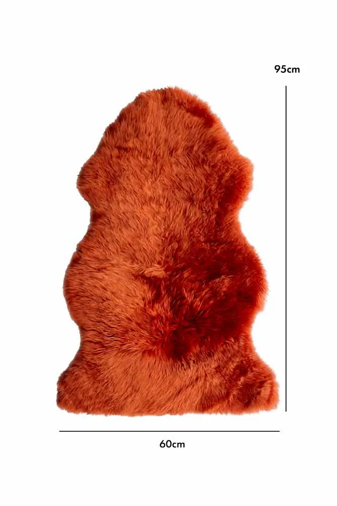 Rust Sheepskin Rug
