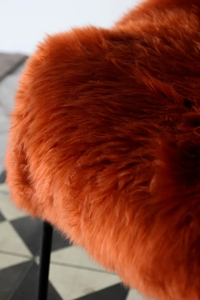 Rust Sheepskin Rug
