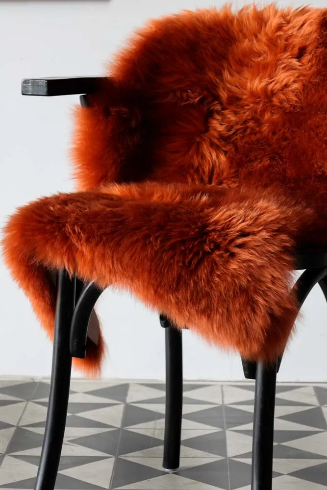 Rust Sheepskin Rug