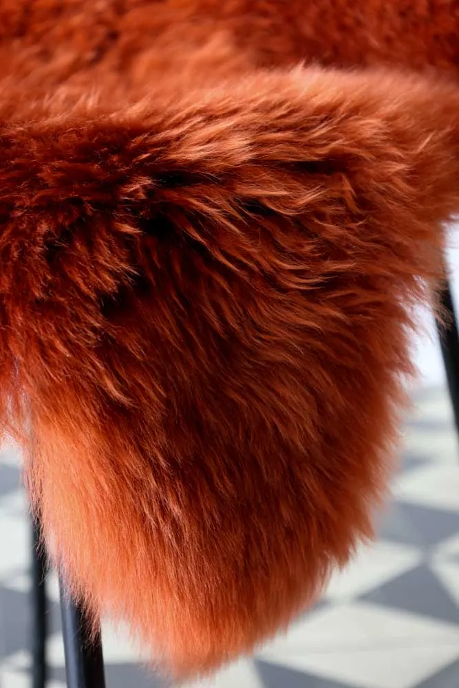 Rust Sheepskin Rug