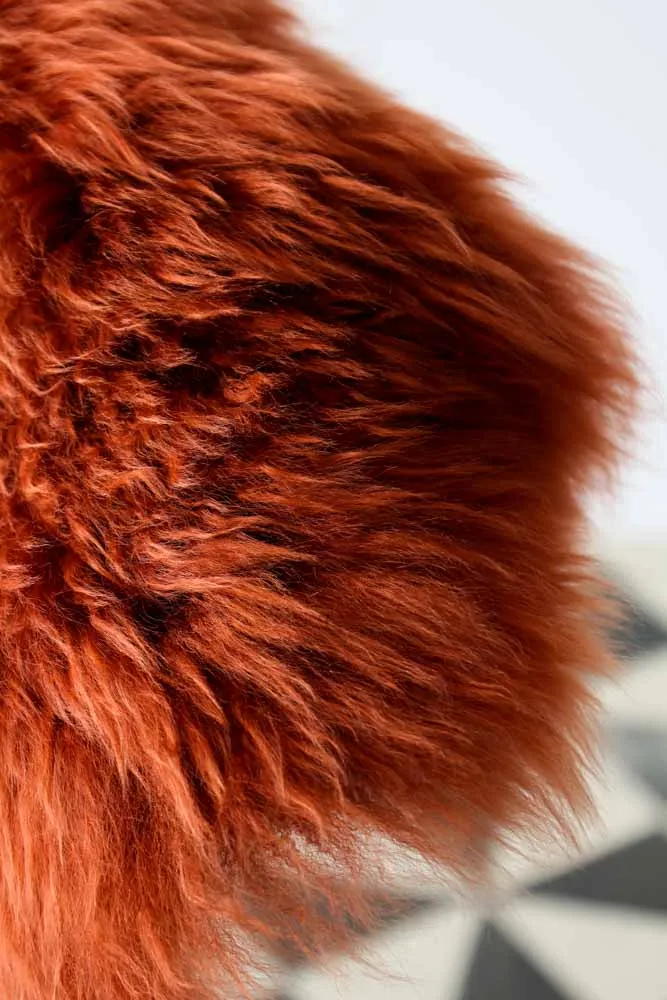 Rust Sheepskin Rug