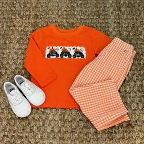 Smocked Halloween Truck shirt