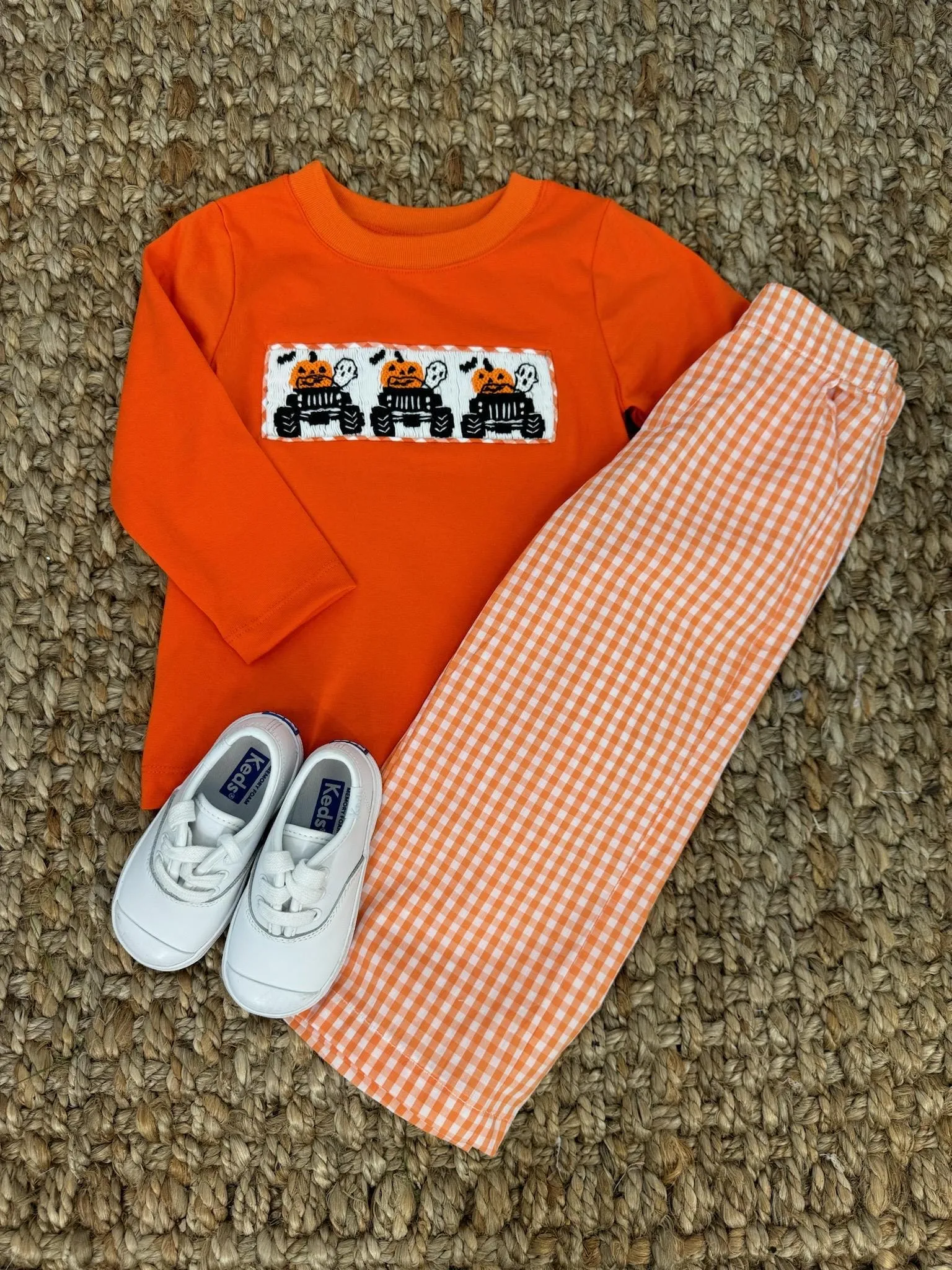 Smocked Halloween Truck shirt