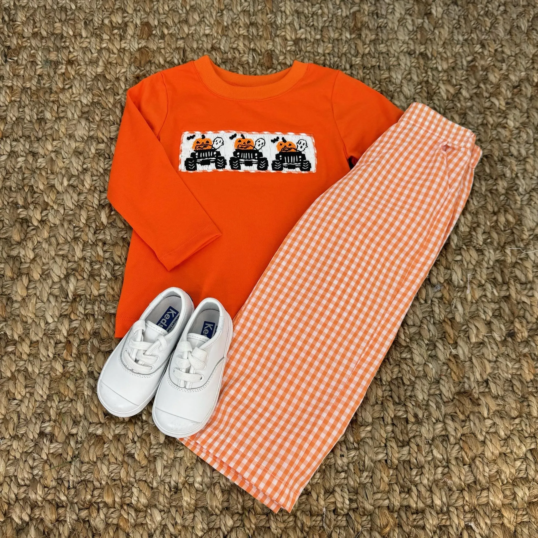 Smocked Halloween Truck shirt