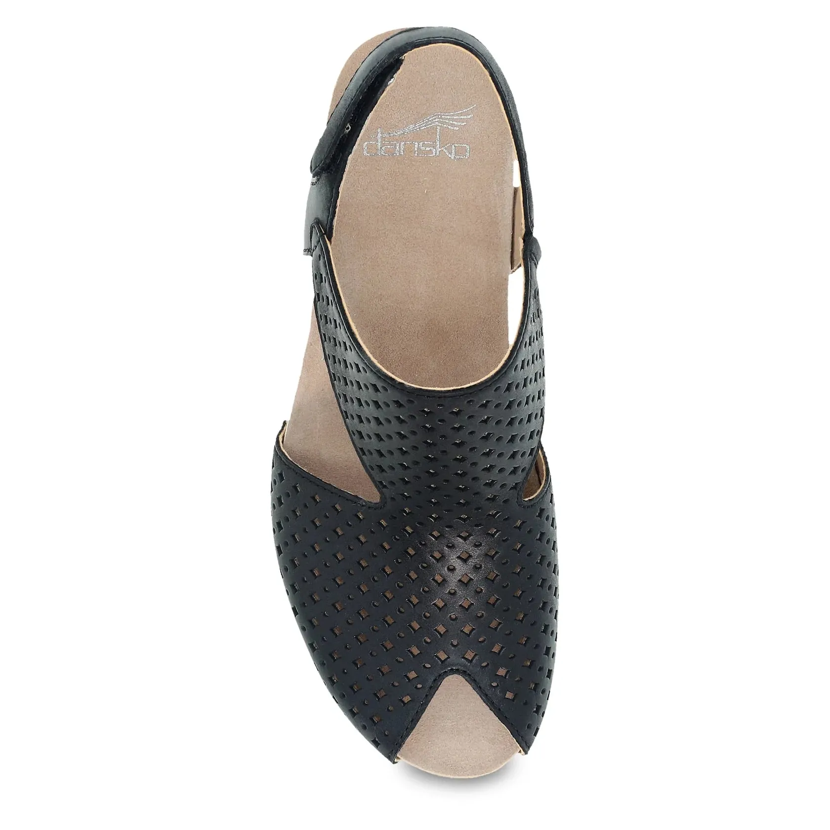 Teagan  Black Burnished Nappa Sandal