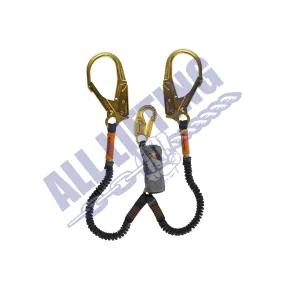 Twin Lanyard with Snap Hook and Steel Scaff Hook