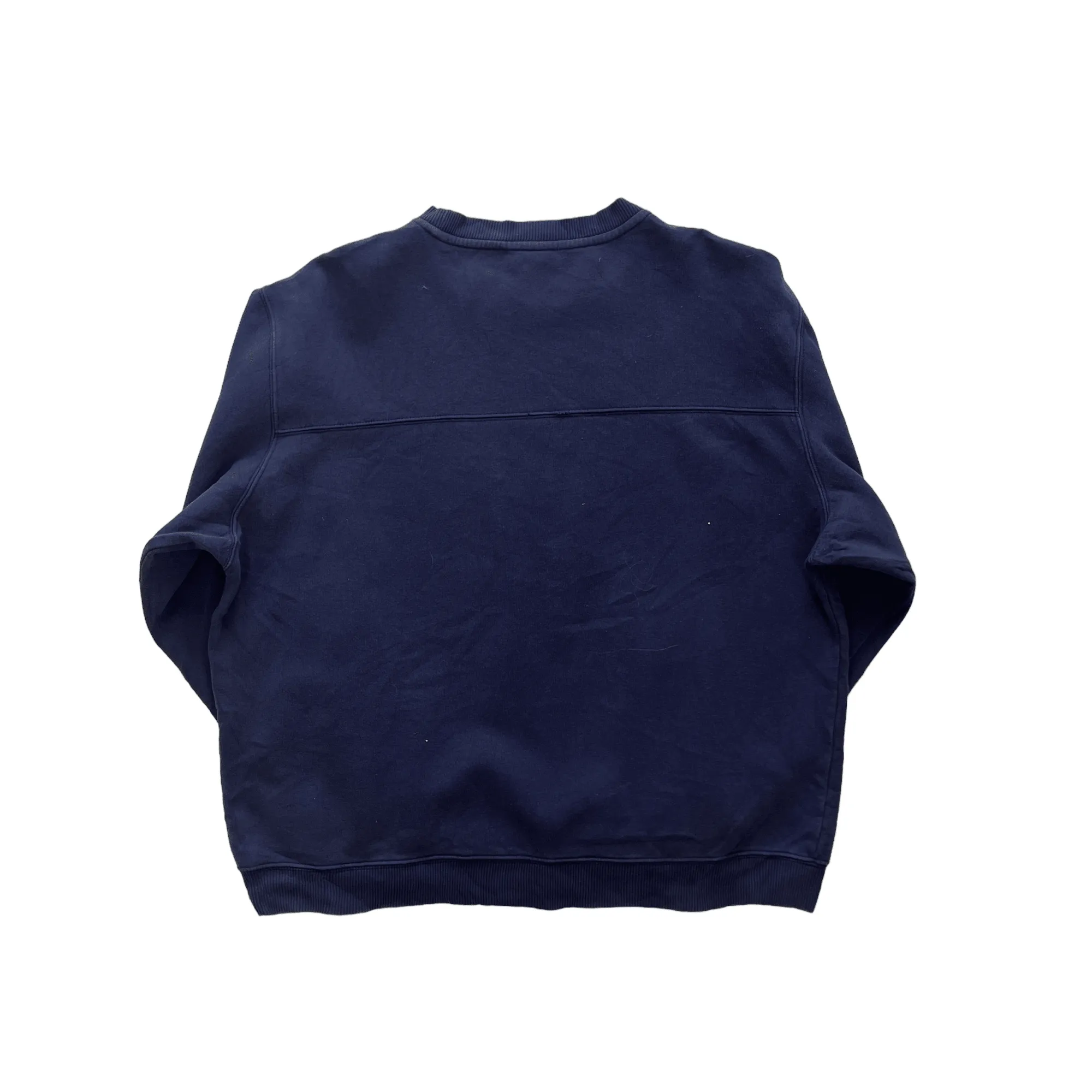 Vintage 90s Navy Blue Adidas Large Logo Sweatshirt - Extra Large