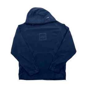 Vintage 90s Navy Blue Nike Spell-Out Fleece Hoodie - Large